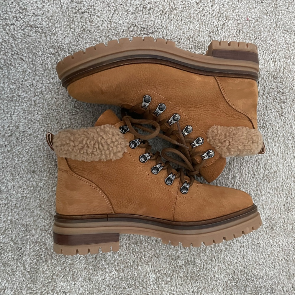 Cozy Tan Lace Up Boots for Women